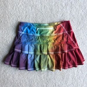 Custom hand dyed Lululemon rainbow Pacesetter 4